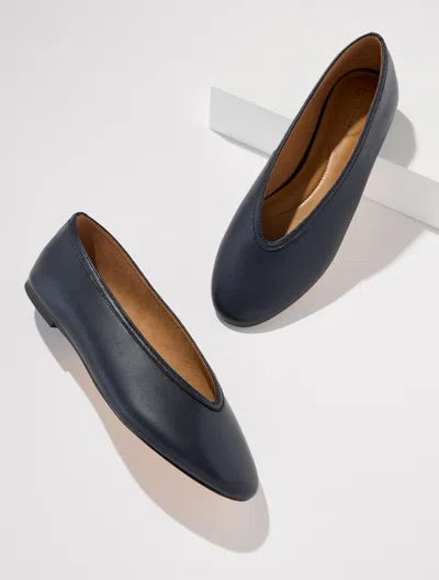Talbots Vera Nappa Ballet Flats - Blue - 5m