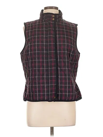 Pre-owned Talbots Vest In Burgundy