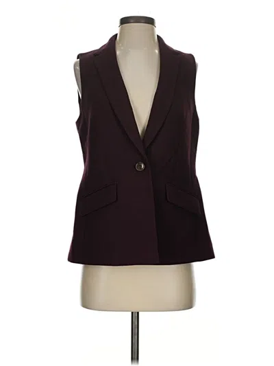 Pre-owned Talbots Vest In Burgundy