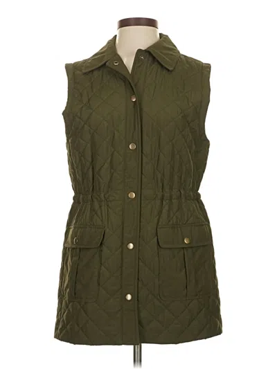 Pre-owned Talbots Vest In Green