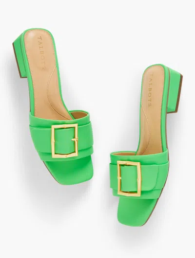 Talbots Viv Soft Nappa Slide Sandals - Bright Lime - 9m