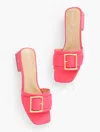 Talbots Viv Soft Nappa Slide Sandals - Lovely Coral - 11m