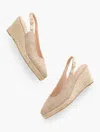 Talbots Vivi Linen Slingback Espadrille Wedges - Natural - 10m  In Natural