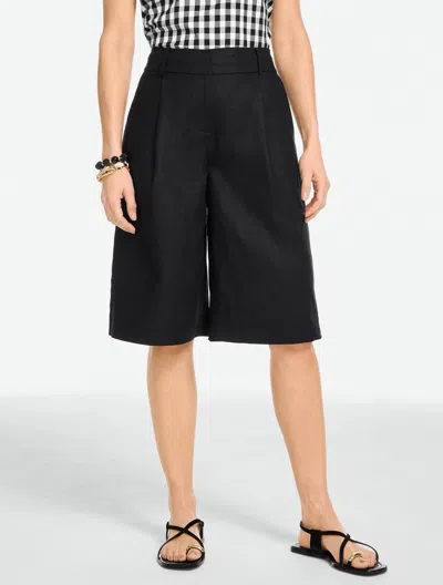 Talbots Washed Linen Culottes - Black - 18