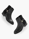 Talbots Waverly Nappa Ankle Boots - Black - 9m  In Black