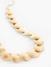 Talbots Wavy Disc Statement Necklace - Gold - 001  In Gold