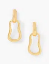 Talbots Wavy Link Hoop Earrings - Gold - 001  In Gold