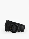 Talbots Wavy Stretch Straw Belt - Black - Xl