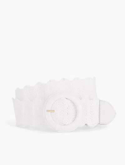 Talbots Wavy Stretch Straw Belt - White - Xl