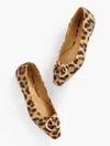 Talbots Whitley Ornament Suede Ballet Flats - Printed - Tan - 11m  In Brown