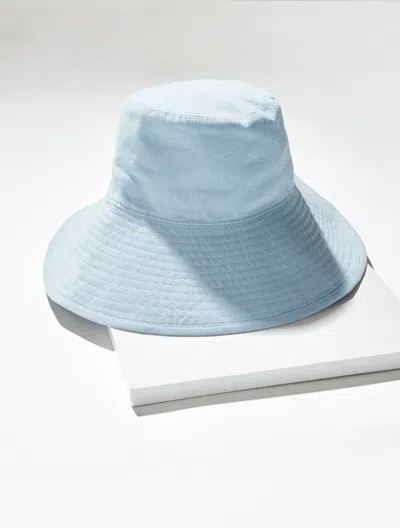 Talbots Wide Brim Sun Hat - Blue Crystal - 001 - 100% Cotton