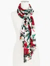 Talbots Winter Berries Oblong Scarf - Ivory - 001  In Ivory