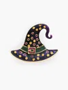Talbots Witch Hat Brooch - Plum/gold - 001