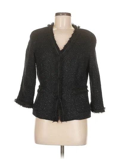 Pre-owned Talbots Wool Blazer Jacket In Black