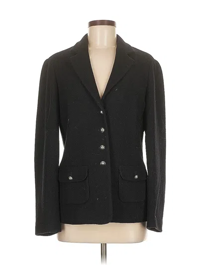 Pre-owned Talbots Wool Blazer Jacket In Black