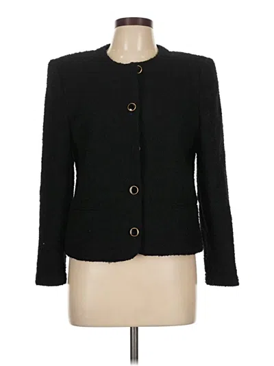 Pre-owned Talbots Wool Blazer Jacket In Black