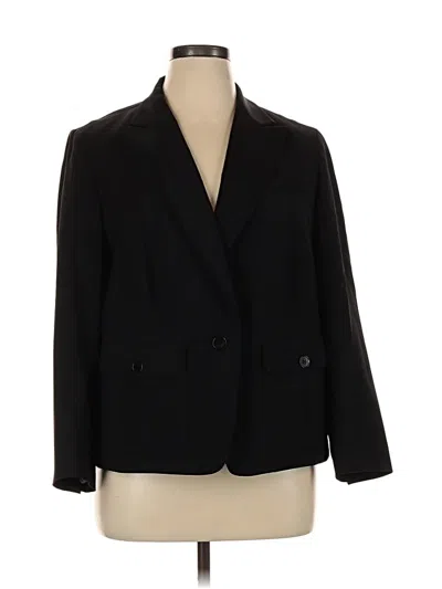 Pre-owned Talbots Wool Blazer Jacket In Black
