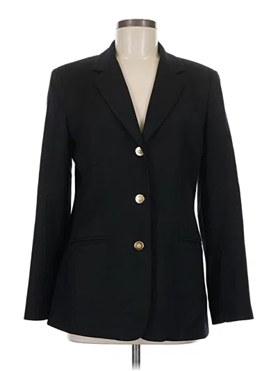 Pre-owned Talbots Wool Blazer Jacket In Black