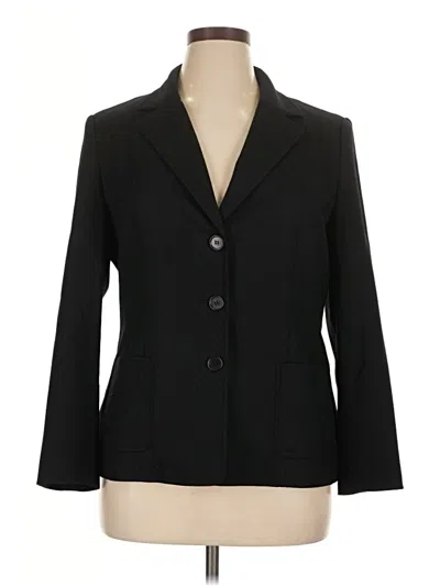 Pre-owned Talbots Wool Blazer Jacket In Black