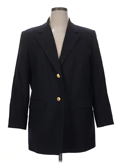 Pre-owned Talbots Wool Blazer Jacket In Black