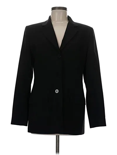 Pre-owned Talbots Wool Blazer Jacket In Black