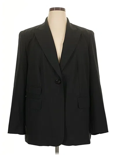 Pre-owned Talbots Wool Blazer Jacket In Black