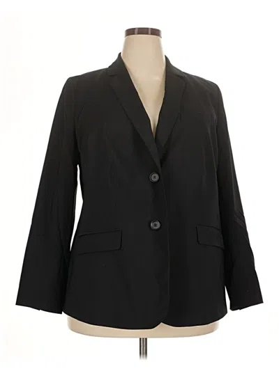 Pre-owned Talbots Wool Blazer Jacket In Black