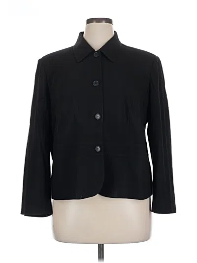 Pre-owned Talbots Wool Blazer Jacket In Black
