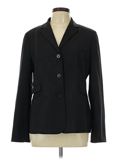 Pre-owned Talbots Wool Blazer Jacket In Black