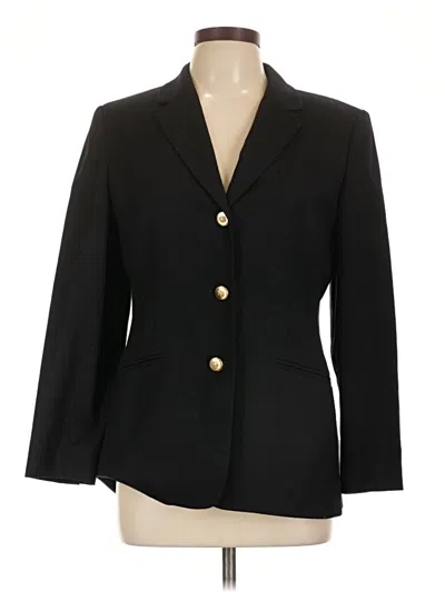 Pre-owned Talbots Wool Blazer Jacket In Black