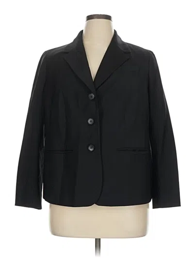 Pre-owned Talbots Wool Blazer Jacket In Black