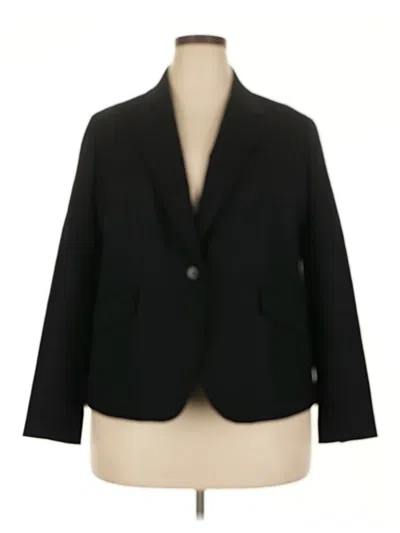 Pre-owned Talbots Wool Blazer Jacket In Black