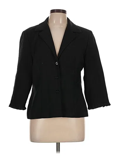 Pre-owned Talbots Wool Blazer Jacket In Black