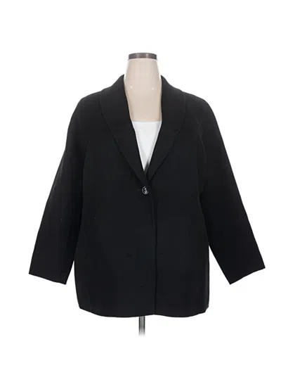 Pre-owned Talbots Wool Blazer Jacket In Black