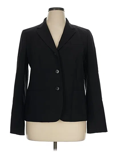Pre-owned Talbots Wool Blazer Jacket In Black