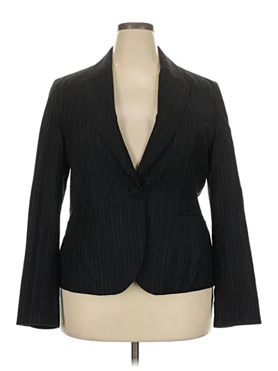 Pre-owned Talbots Wool Blazer Jacket In Black