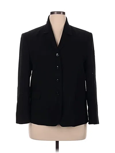 Pre-owned Talbots Wool Blazer Jacket In Black