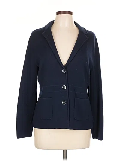 Pre-owned Talbots Wool Blazer Jacket In Blue