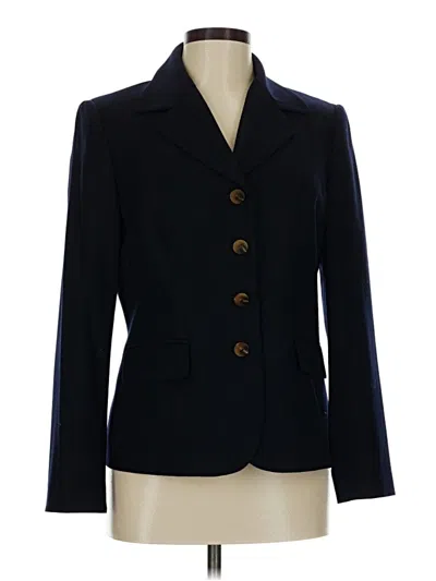 Pre-owned Talbots Wool Blazer Jacket In Blue