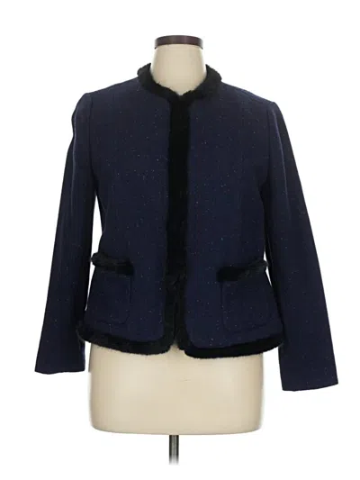 Pre-owned Talbots Wool Blazer Jacket In Blue