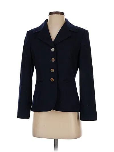 Pre-owned Talbots Wool Blazer Jacket In Blue