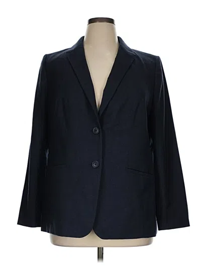 Pre-owned Talbots Wool Blazer Jacket In Blue
