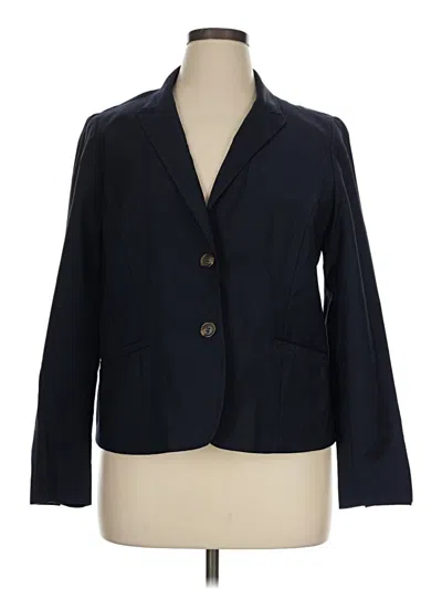 Pre-owned Talbots Wool Blazer Jacket In Blue