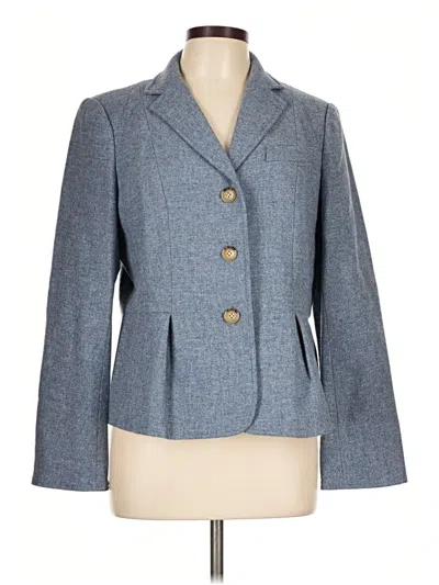 Pre-owned Talbots Wool Blazer Jacket In Blue