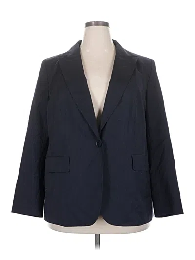 Pre-owned Talbots Wool Blazer Jacket In Blue