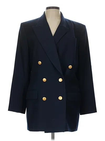 Pre-owned Talbots Wool Blazer Jacket In Blue