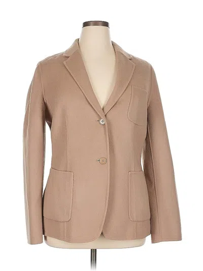 Pre-owned Talbots Wool Blazer Jacket In Brown