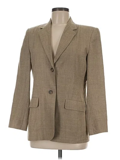 Pre-owned Talbots Wool Blazer Jacket In Brown