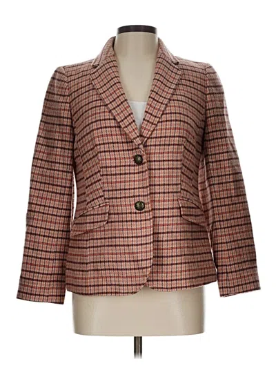 Pre-owned Talbots Wool Blazer Jacket In Brown