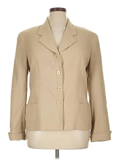 Pre-owned Talbots Wool Blazer Jacket In Brown